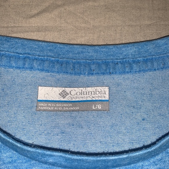 🏔Columbia🏔 Men’s Blue Tee Shirt Size Large - Picture 3 of 4